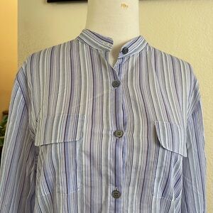 Women’s Charter Club blouse multi color size 10 NWT